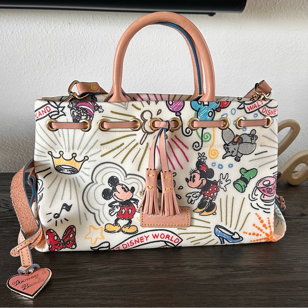 Dooney & Bourke Disney Mickey Mouse Sketch Tassel Tote First Edition